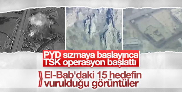 TSK'nın El Bab'ı vurma görüntüleri