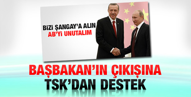 Erdoğan'ın Şangay çıkışına TSK'dan destek geldi