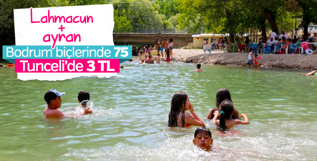 Tunceli’nin plajları sahilleri aratmıyor