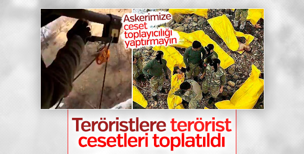 Tunceli'de teröristlere cesetleri toplatıldı