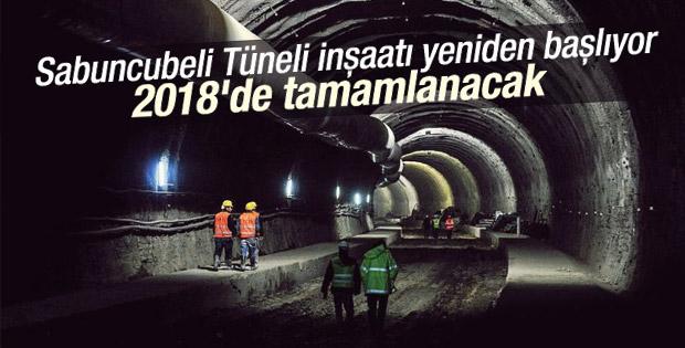 Sabuncubeli tünel inşaatı yeniden başlıyor