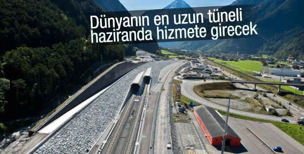 Dünyanın en uzun tünelinde sona gelindi