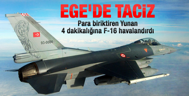 Türk uçaklarına Yunan tacizi