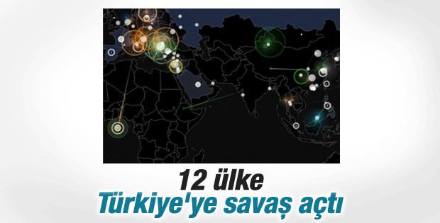 12 farklı ülkeden Türkiye’ye siber saldırı