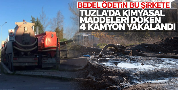 Tuzla'da kokuya neden olan 4 kamyon yakalandı