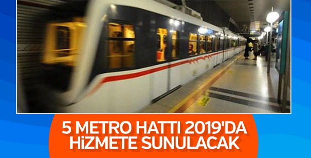 2019'da hizmete girecek 5 metro hattı