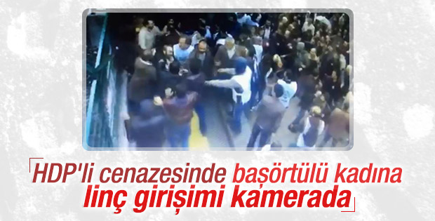 HDP'li grup başörtülü kadını linç etmek istedi