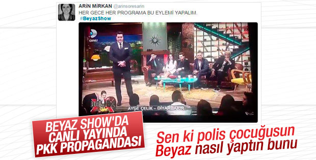 Beyaz Show'da PKK propagandasına büyük tepki