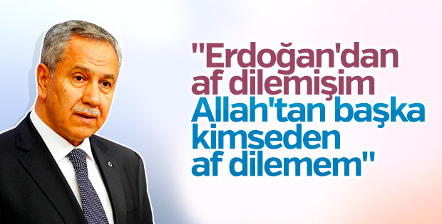 Arınç, 'Erdoğan'dan af diledi' iddiasını yalanladı