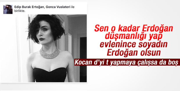 Gonca Vuslateri nefret ettiği Erdoğan soyadını aldı