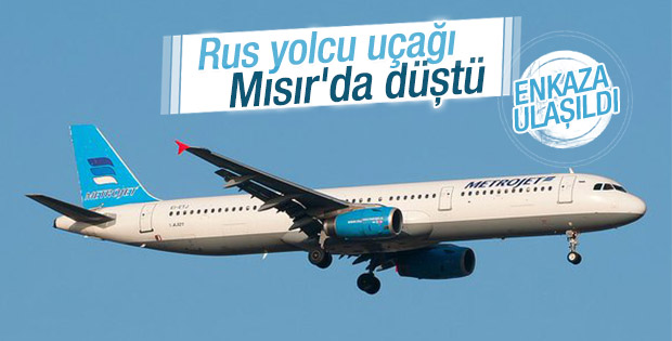 Rusya'ya ait yolcu uçağı Mısır'da düştü