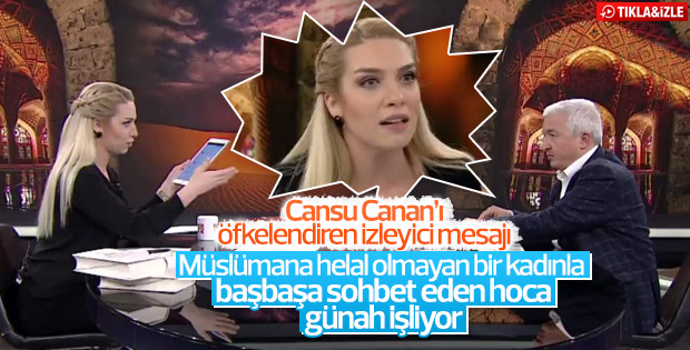 Canlı yayında Cansu Canan'ı kızdıran 'haram' sorusu