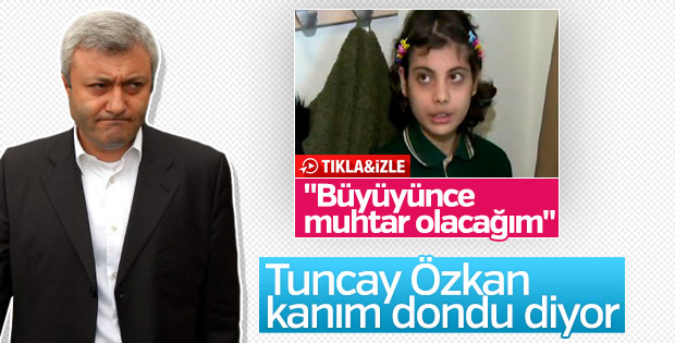 Siyasetçi olmak isteyen çocuk Tuncay Özkan'ı rahatsız etti