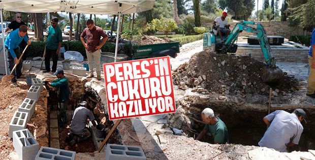 Şimon Peres'in mezarı kazıldı