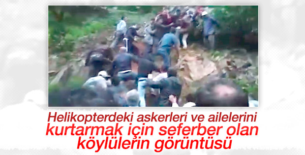 Giresunlu köylülerin yaralıları kurtarma görüntüleri
