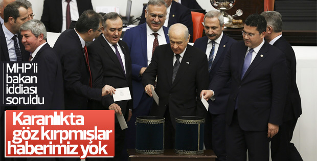 Devlet Bahçeli'den MHP'li bakan açıklaması