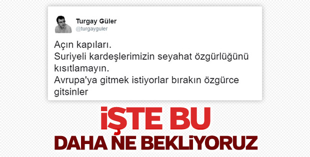 Suriyeliler'in Avrupa'ya gidişine niye izin vermiyoruz