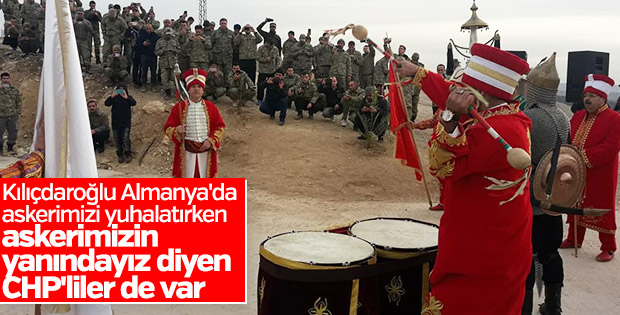 Sınırdaki askere mehteran desteği