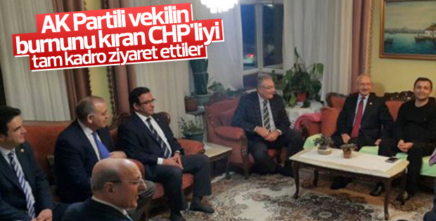 CHP heyeti yumruk atan vekili ziyaret etti