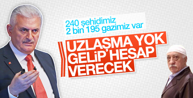 Başbakan Yıldırım: Başka uzlaşma yolu yok gelecek