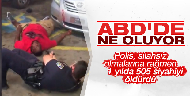 Amerikan polisi 1 yılda 505 siyahı öldürdü