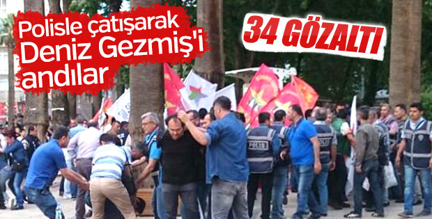 Denizli'de izinsiz eyleme polis müdahalesi: 34 gözaltı