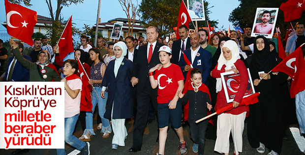 Cumhurbaşkanı 15 Temmuz Köprüsü'nde