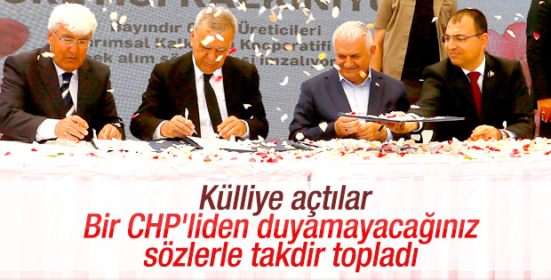 CHP'li Kocaoğlu ile Binali Yıldırım külliye açtı