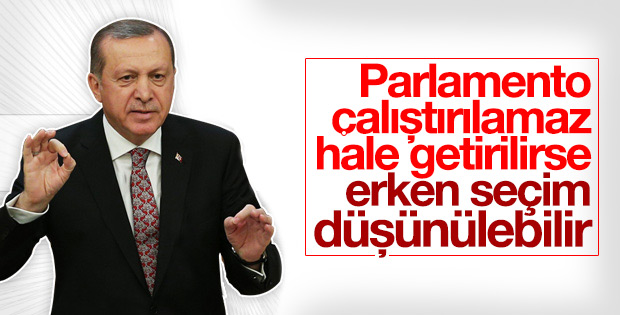 Erdoğan erken seçim için 'düşünülebilir' dedi