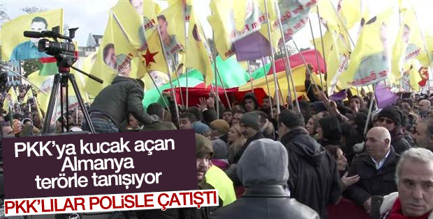 PKK yandaşları Almanya'da ortalığı birbirine kattı