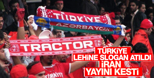 İran'da futbol taraftarlarından Halep'e destek
