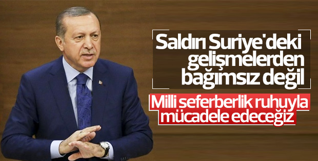 Cumhurbaşkanı Erdoğan'dan saldırıyla ilgili ilk açıklama
