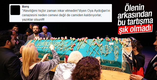 Oya Aydoğan'ın ardından 'cemevi' tartışması