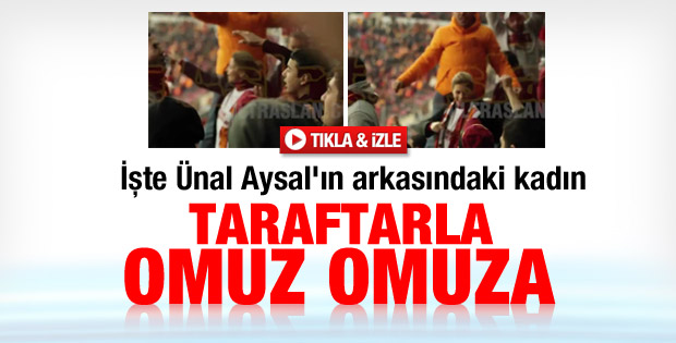 Ünal Aysal'ın eşi Fani ultrAslan'la tribünde - izle