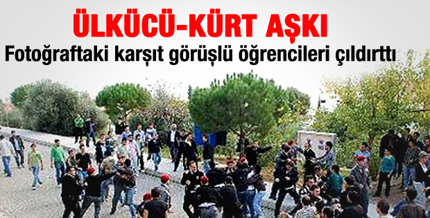 Biri Kürt biri ülkücü sevgili kavga etti kampüs karıştı