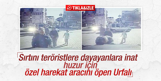Polis aracını öpen Urfalı