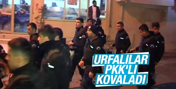 Urfalılar, polise molotof atan PKK'lıları kovaladı