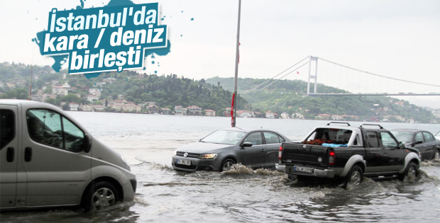İstanbul'da deniz ve kara yine birleşti