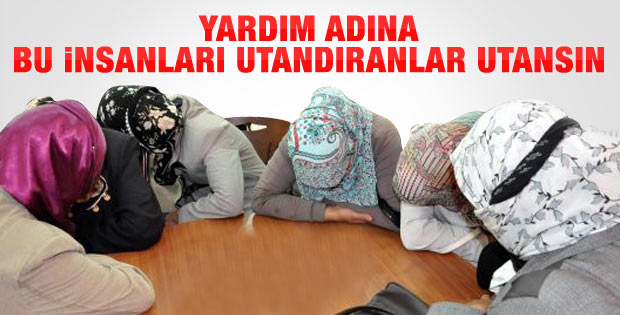 Erzurum'da utandıran yardım
