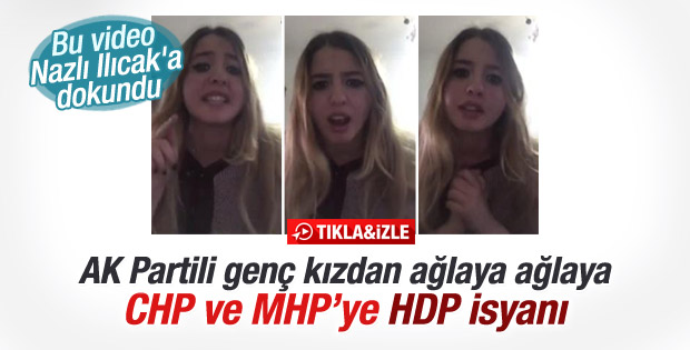 Nazlı Ilıcak Ak Parti için ağlayan kızdan rahatsız oldu