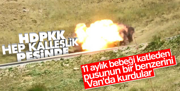 Van'da yola tuzaklanan bomba tespit edildi