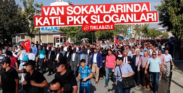 Van'da PKK protestosu