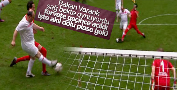 Ünlüler maçında Mustafa Varank'ın plase golü