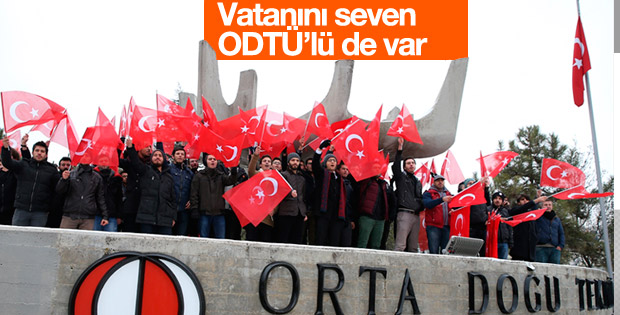 ODTÜ'de teröre karşı protesto
