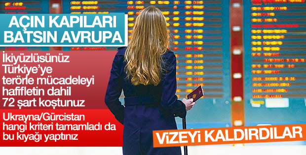 Ukrayna ve Gürcistan'a vize muafiyetinin önü açıldı