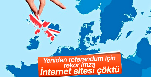 İngiltere'de yeniden referandum için rekor imza