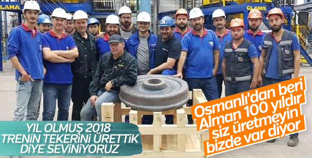 Türkiye'nin ilk tren tekerinin deneme üretimi yapıldı