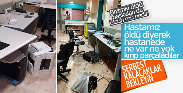 Elazığ’da ölen kişinin yakınları cihazları parçaladı
