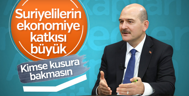 Bakan Soylu: Suriyelilerin ekonomiye katkısı söylenmiyor
