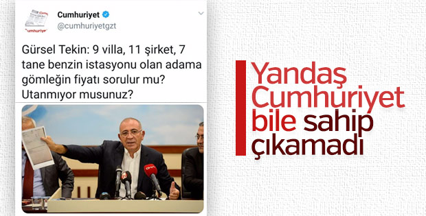 Tekin gömlek açıklamasıyla Cumhuriyet'i de ikna edemedi